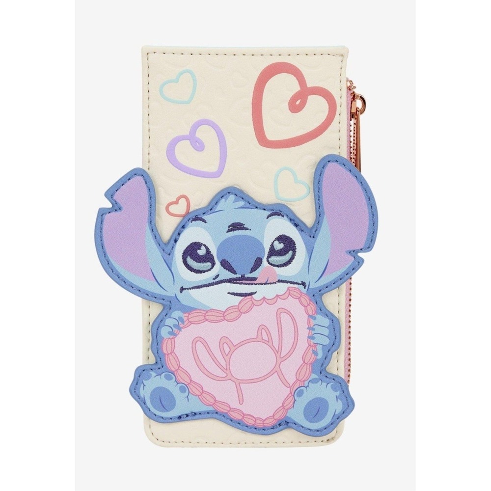 NWT Loungefly Disney Lilo & Stitch Valentine's Day Hearts Cake CardHolder Wallet